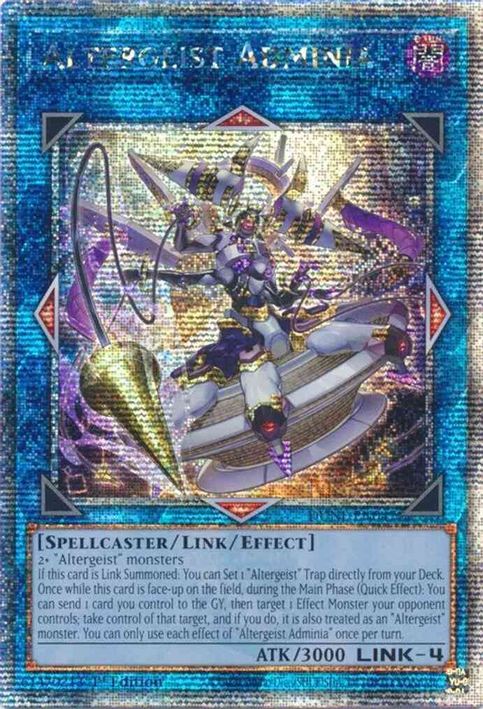 Yu-Gi-Oh! Altergeist Adminia - DUNE-EN047 - Quarter Century Secret Rare - 1st Edition