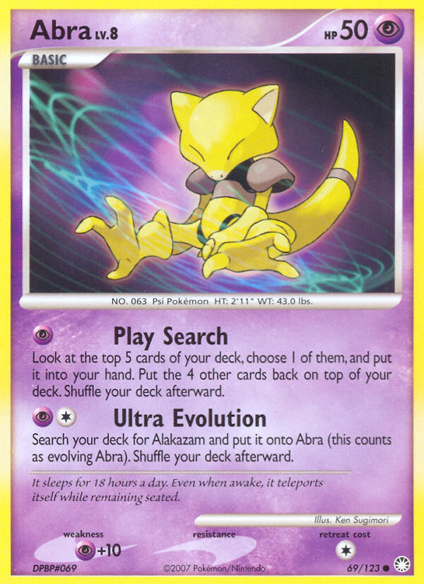 Common dp2-69 non-holo – Pokémon Abra - 69/123 - Common [dp2-69] [Non-Holo] - Abra - 69/123 - Common