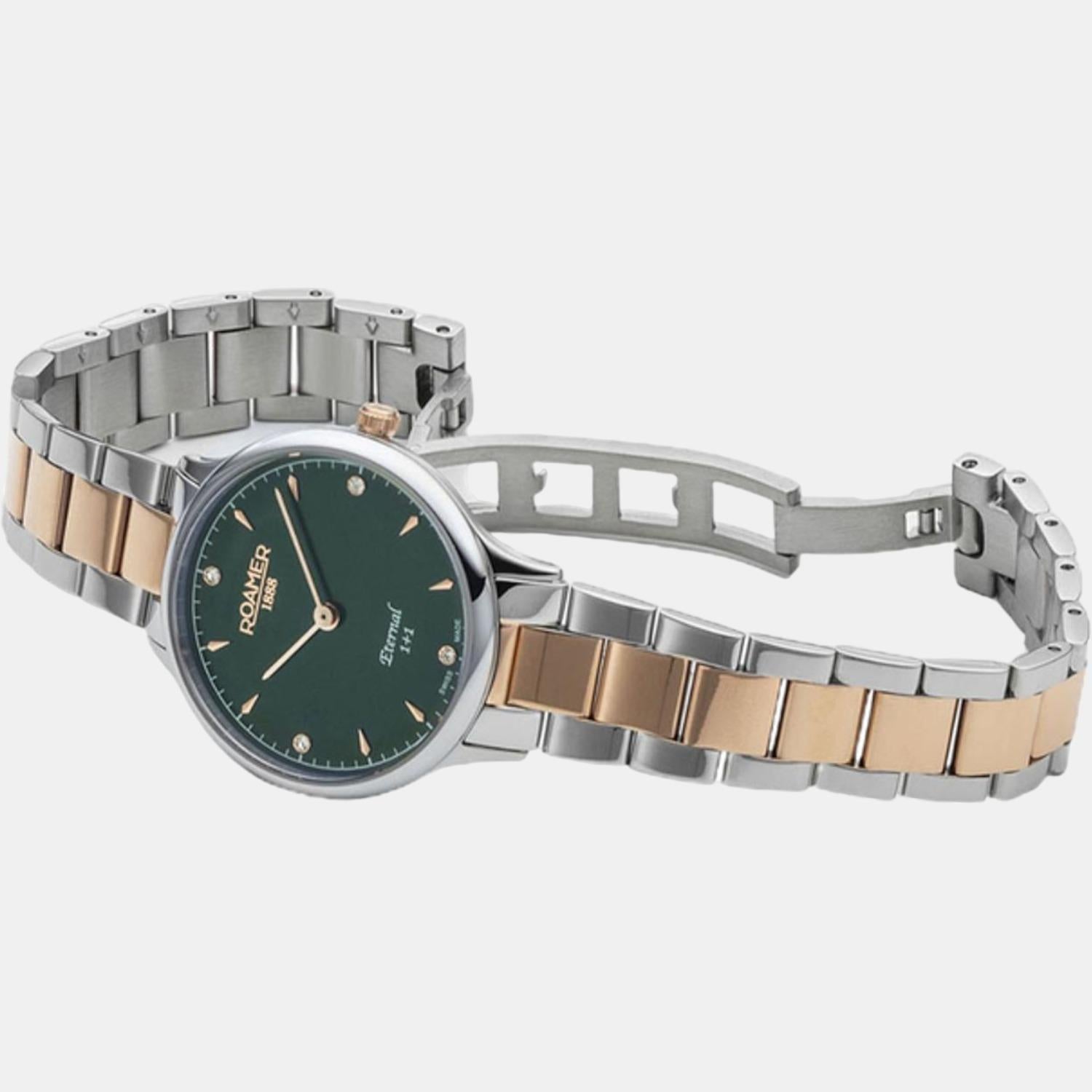 Roamer Eternal Women Quartz Green Dial Analog Stainless Steel Watch 863857 49 75 50 - view 2