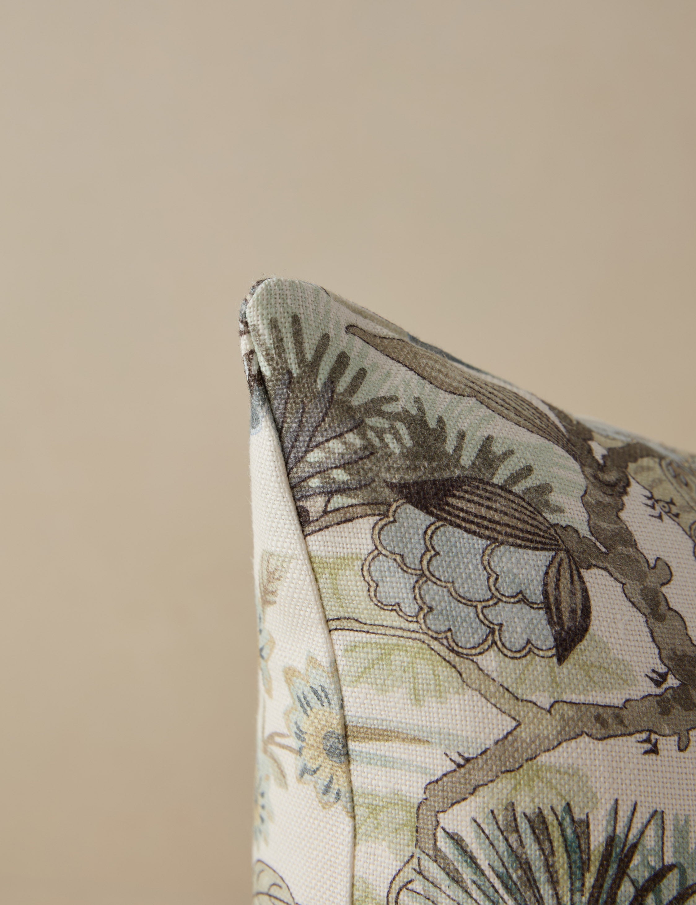 Lulu and Georgia Shenyang Print Linen Pillow by Scalamandre - view 12