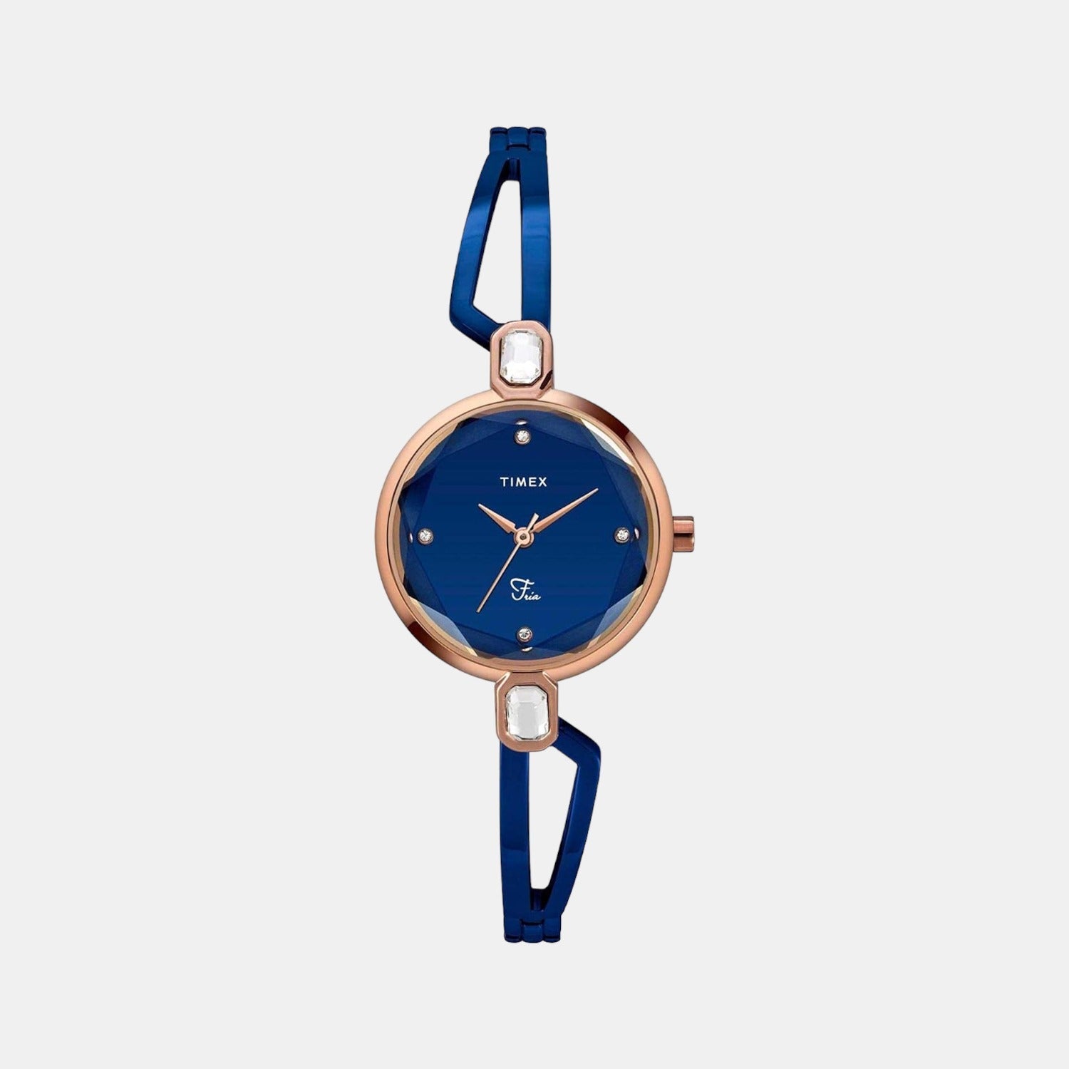 Timex Fria Women Quartz Blue Dial Analog Stainless Steel Watch TWEL15102