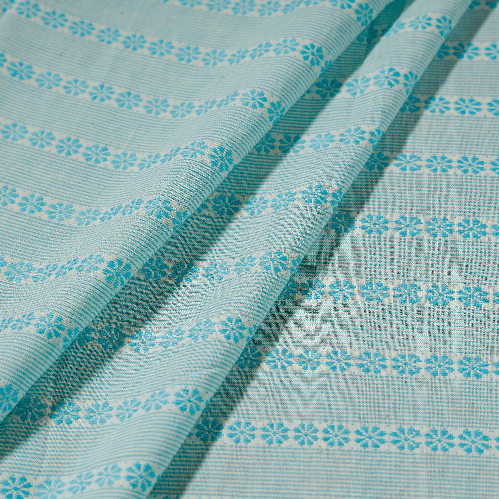 AAGOR DAAGRA AFAD Blue - Bodoweaves Handloom Cotton Fabric - view 2