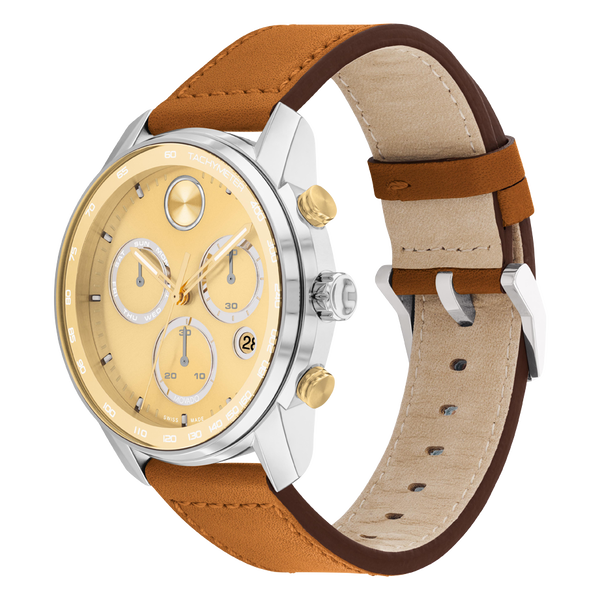 Movado Bold Verso Gold Dial Men 44mm – Yellow Gold