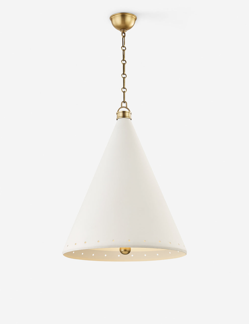 Lulu and Georgia Buxton Pendant Light – White and Brass