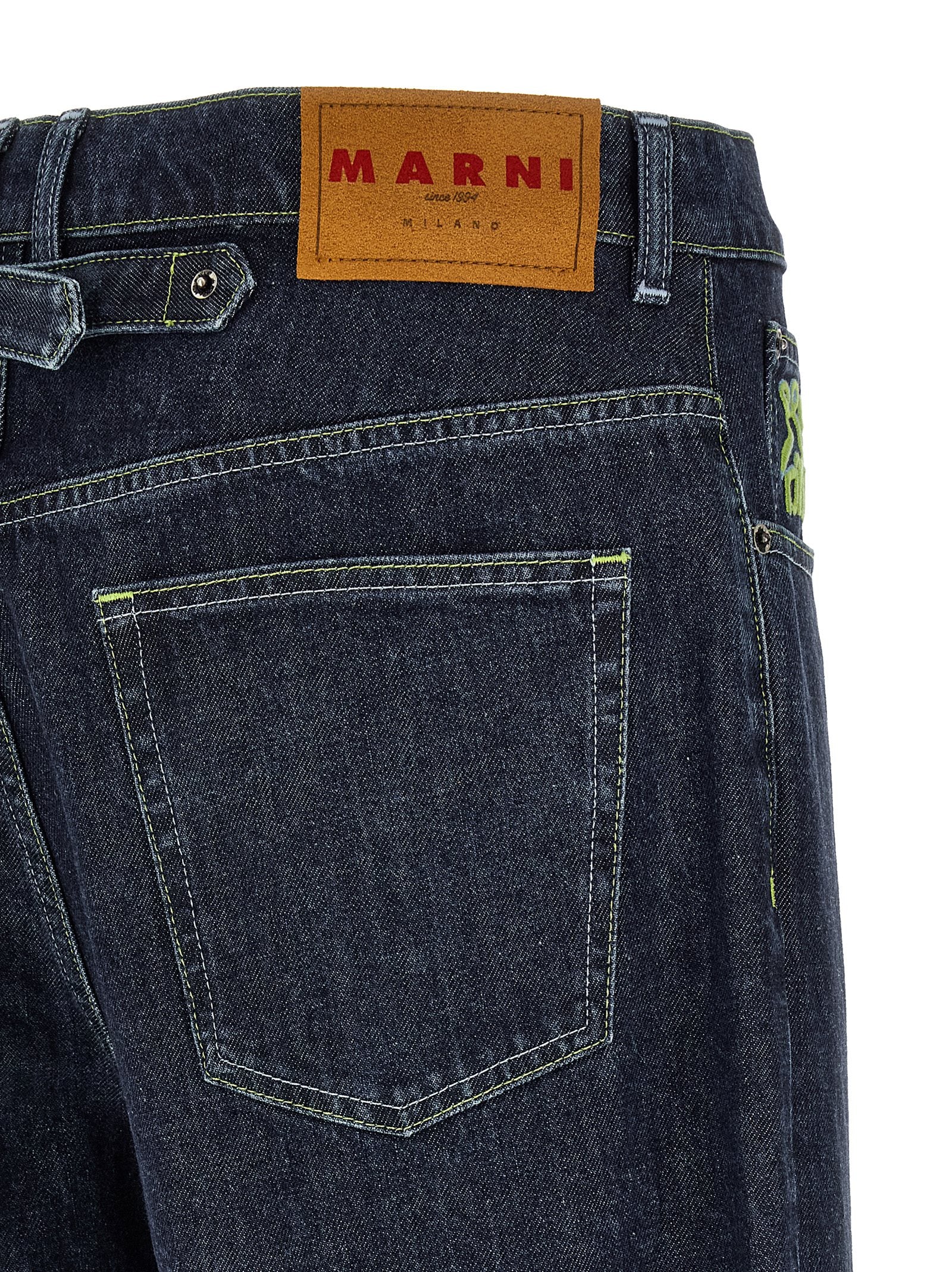 Marni Logo Embroidery Jeans – 100% cotton - view 4