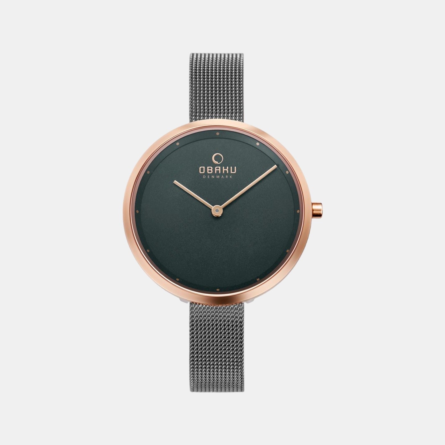Obaku Dok-Granite Women Quartz Grey Dial Analog Stainless Steel Watch V227LXVJMJ