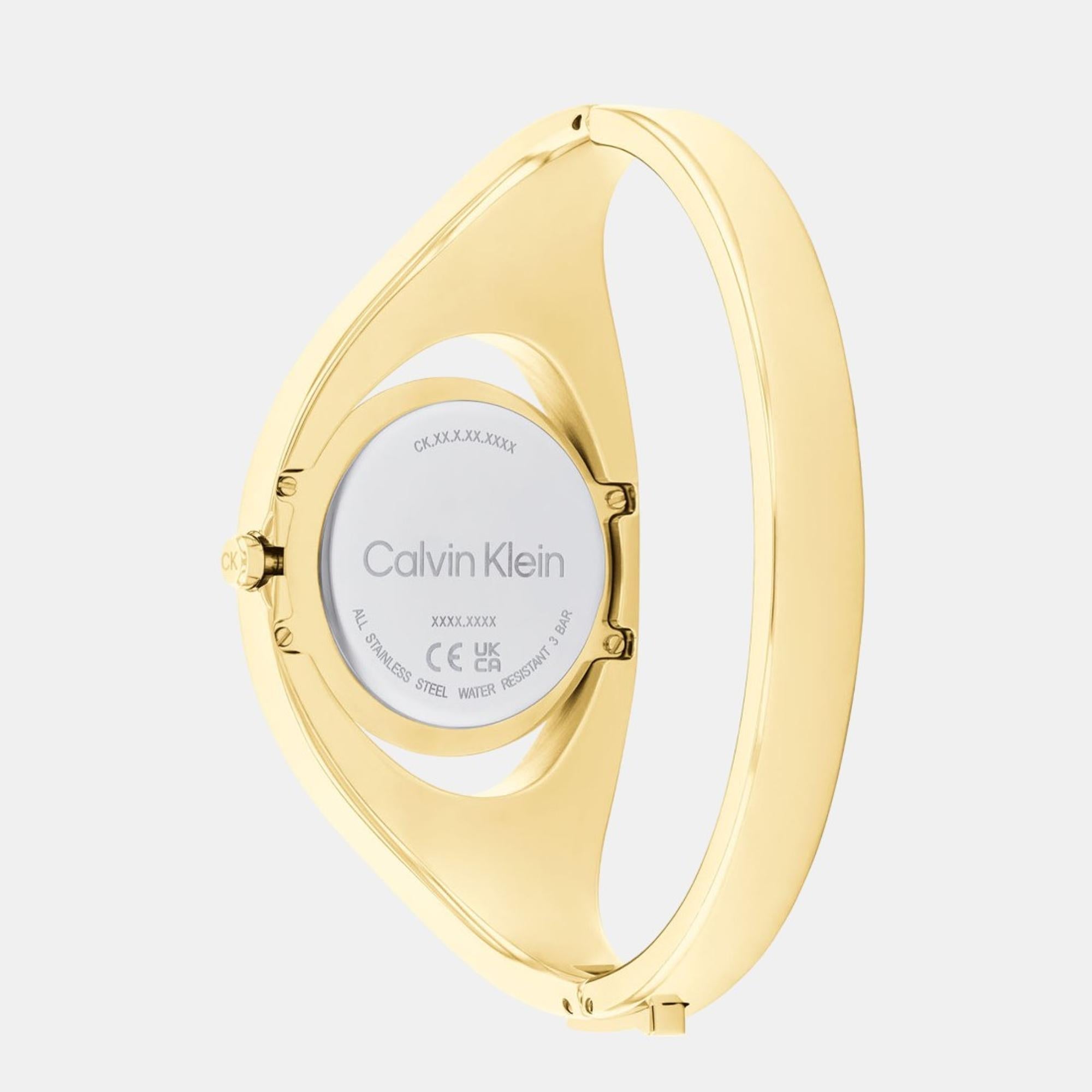 Calvin Klein Ck Elation Women Quartz Champagne Dial Analog Stainless Steel Watch 25200391 - view 3