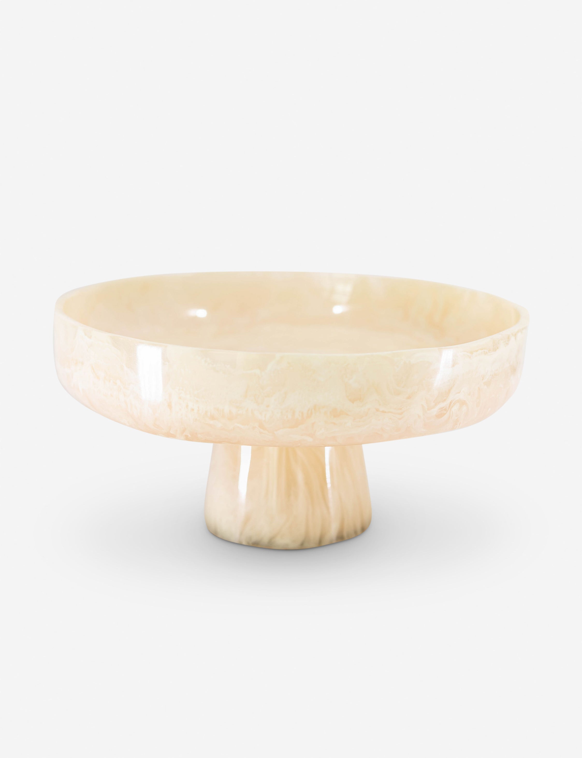 Lulu and Georgia Marika Resin Pedestal Bowl – Cream