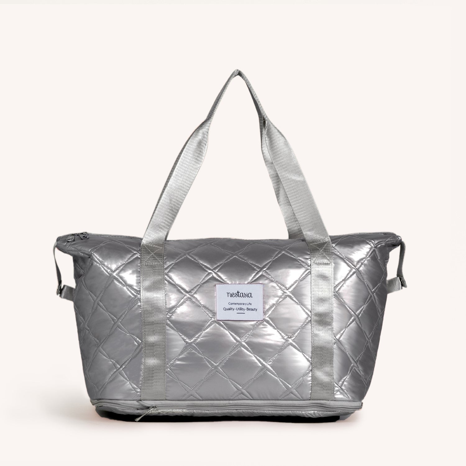 Nestasia Movo Expandable Travel Bag With Removable Wheels Silver - view 2