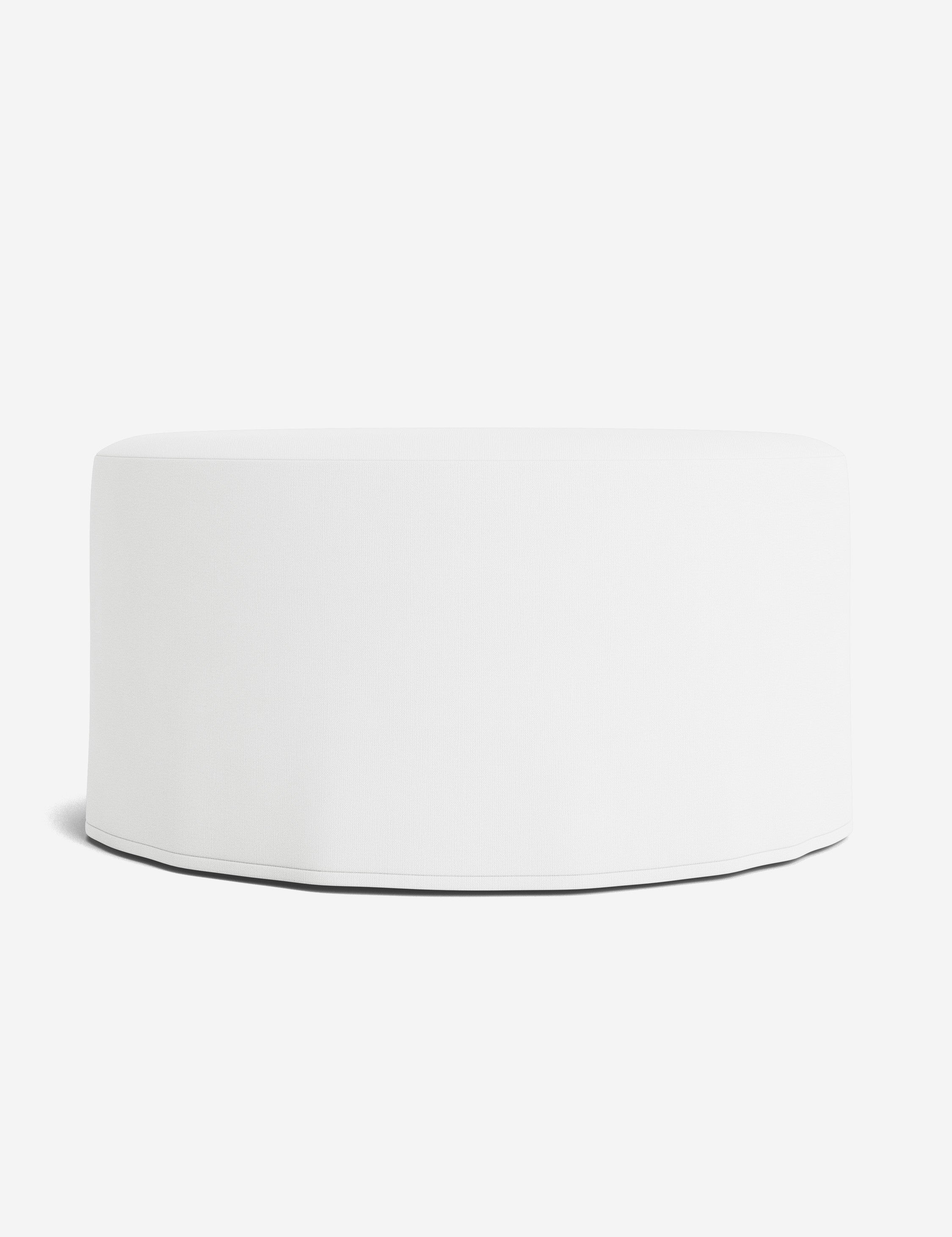 Lulu and Georgia Portola Slipcover Round Ottoman - view 31