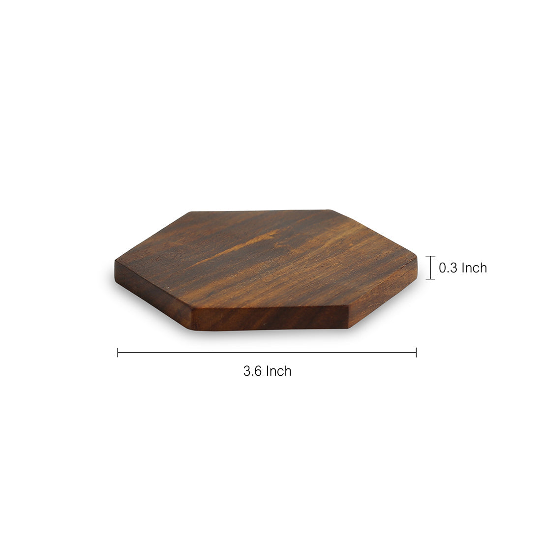 EXCLUSIVELANE 'Six Cornered Spring' Handcrafted Coasters In Sheesham Wood (Set Of 6) - view 6
