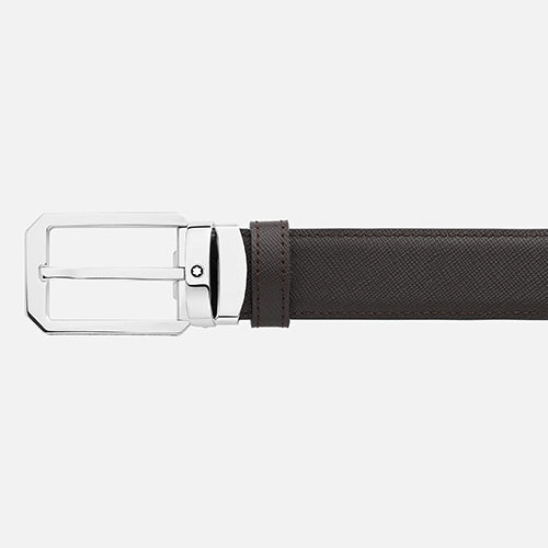 Montblanc Mont Blanc, Black/brown 30 mm reversible leather belt - view 3