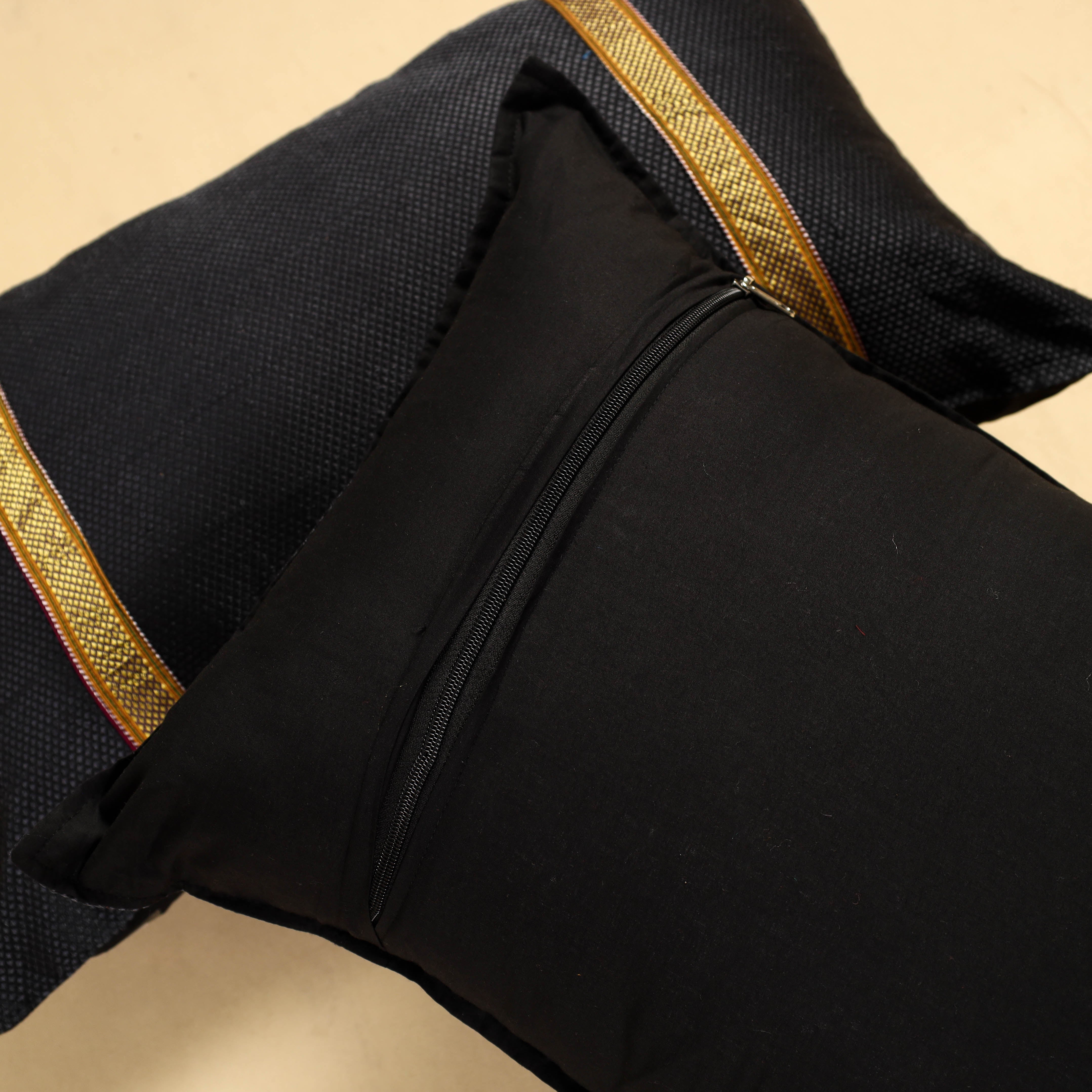 NOORI BAZAR Black - Khun Weave Cotton Pillow Covers (Set of 2) - view 4