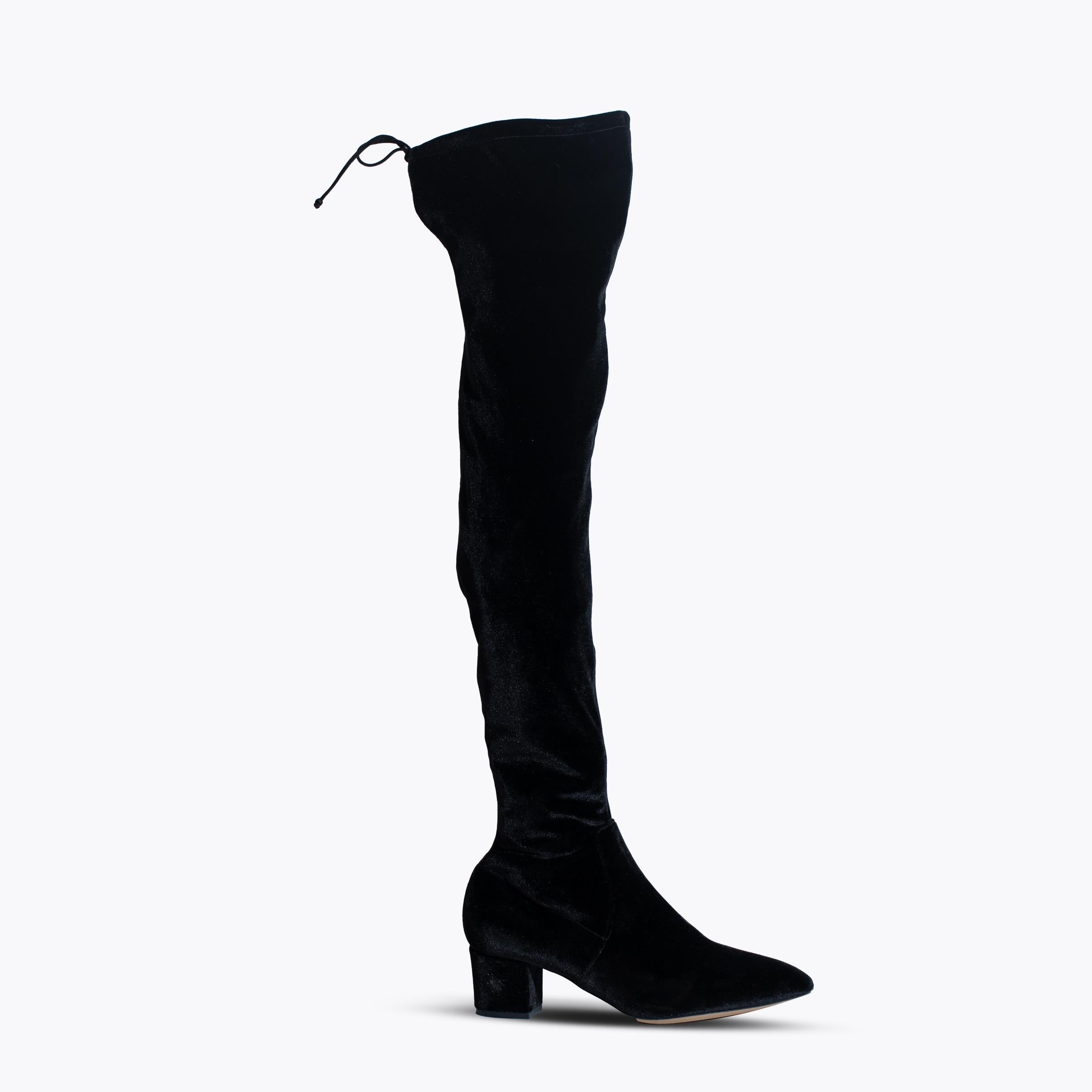 Charlotte Olympia Velvet Boots Black - view 2