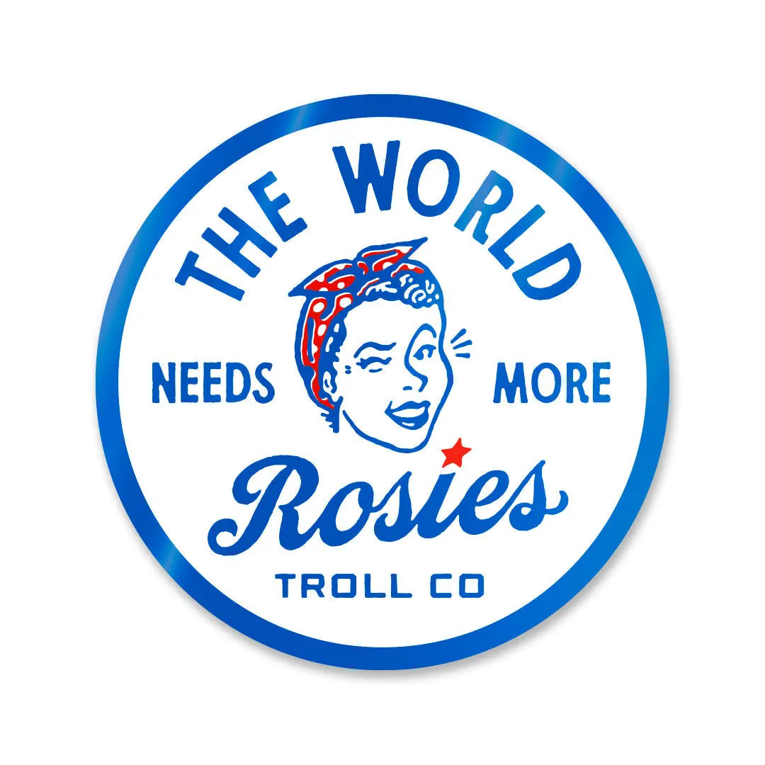 Radial Retro Rosie Sticker