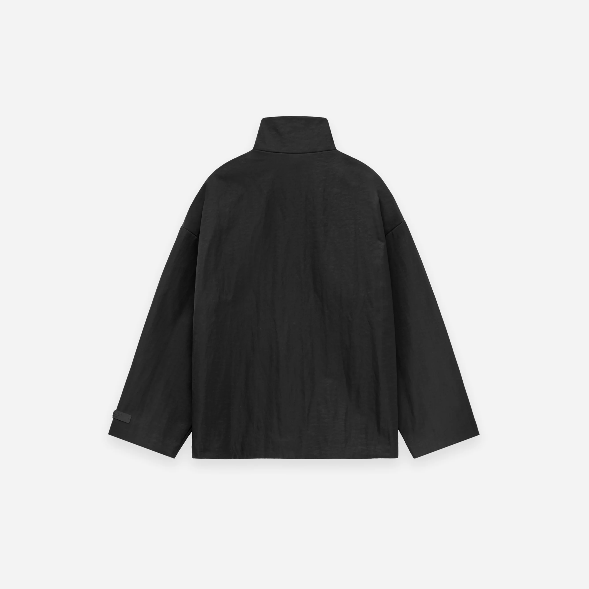 Fear Of God Essentials SS25 Textured Nylon Halfzip Pullover Black - view 2