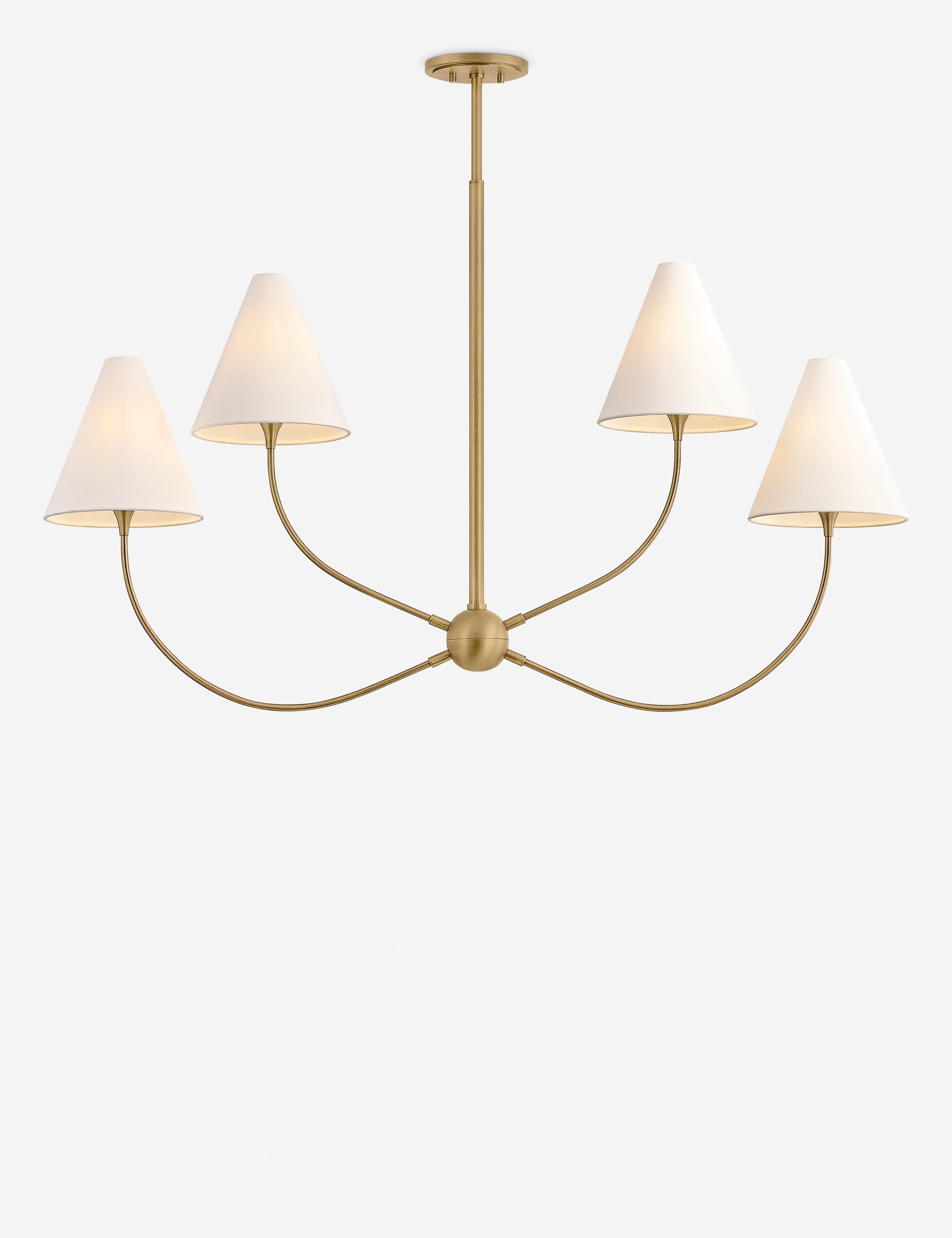 Lulu and Georgia Eleni Linear Chandelier – Aged Brass - view 2