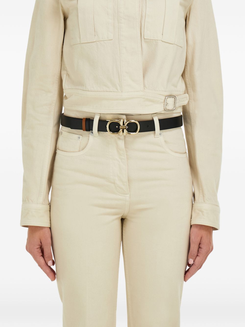 Ferragamo Reversible And Adjustable Gancini Belt - view 3