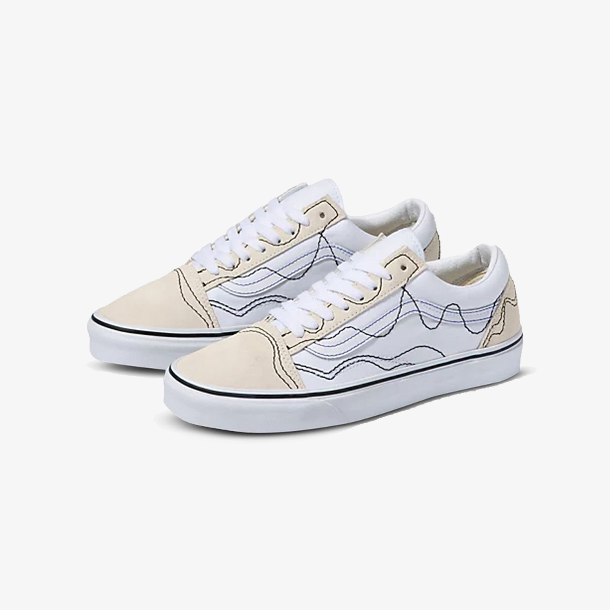 Vans | STITCH WARP OLD SKOOL { TRUE WHITE/BLACK