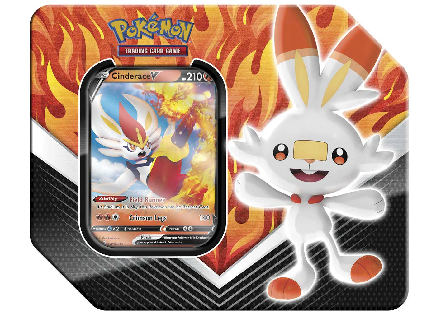 Pokémon 2020 Pokemon TCG Galar Partners Tin Cinderace V