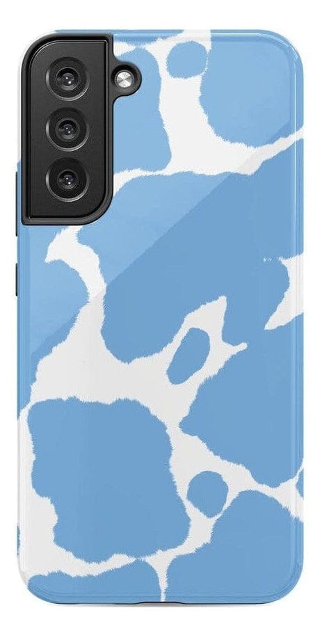 Casetry Current MOOd | Light Blue Cow Print Samsung Case - view 5