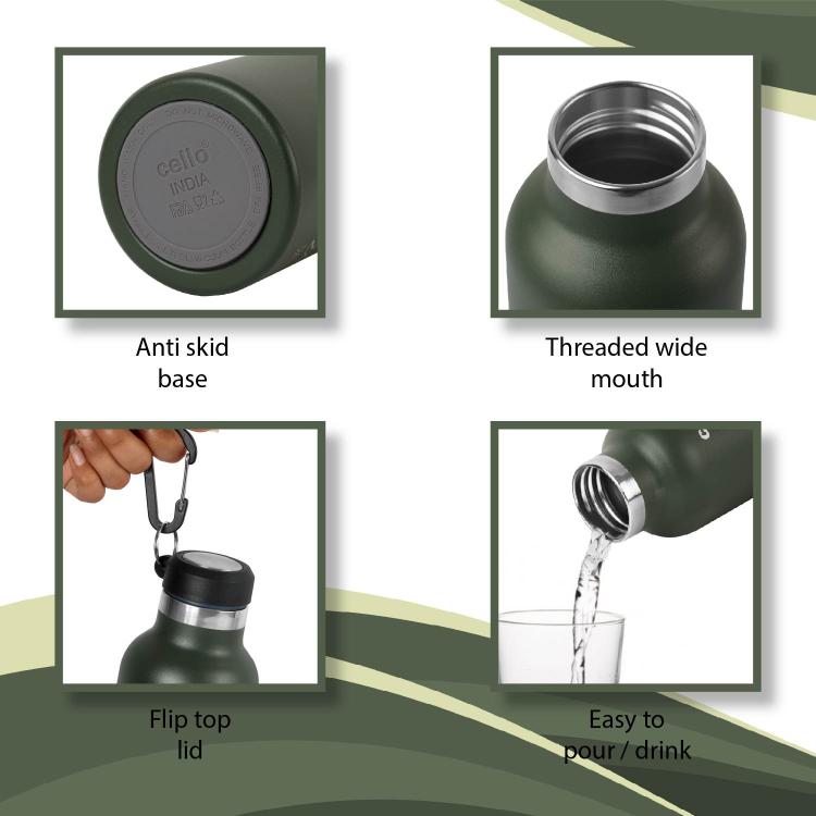 Cello Duro Hector Flask, Vacusteel Water Bottle 550 ml - view 19