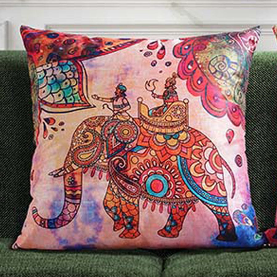 Swayam India Digital Printed Dupion Cushion Covers-5265 - view 2