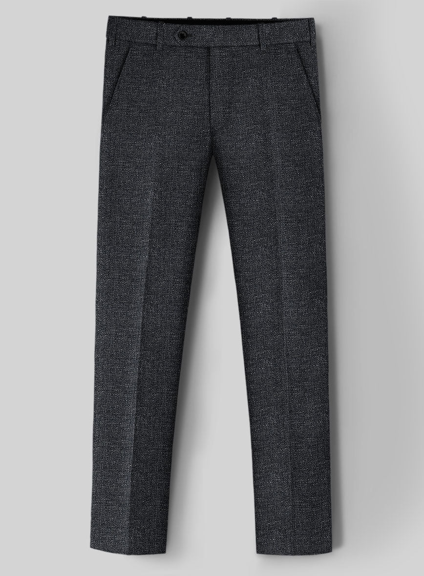 StudioSuits Italian Wool Linen Basket Weave Gulem Pants