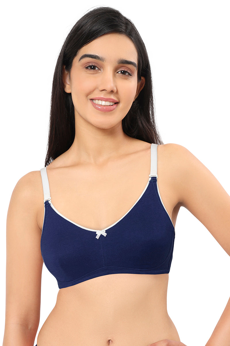 Amante Comfort Concealer Non-padded & Non-wired Bra - Medieval Blue & White Smoke