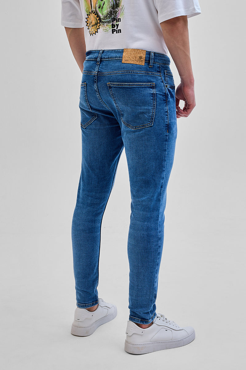 SNITCH Blue Skinny Fit Jeans - view 7