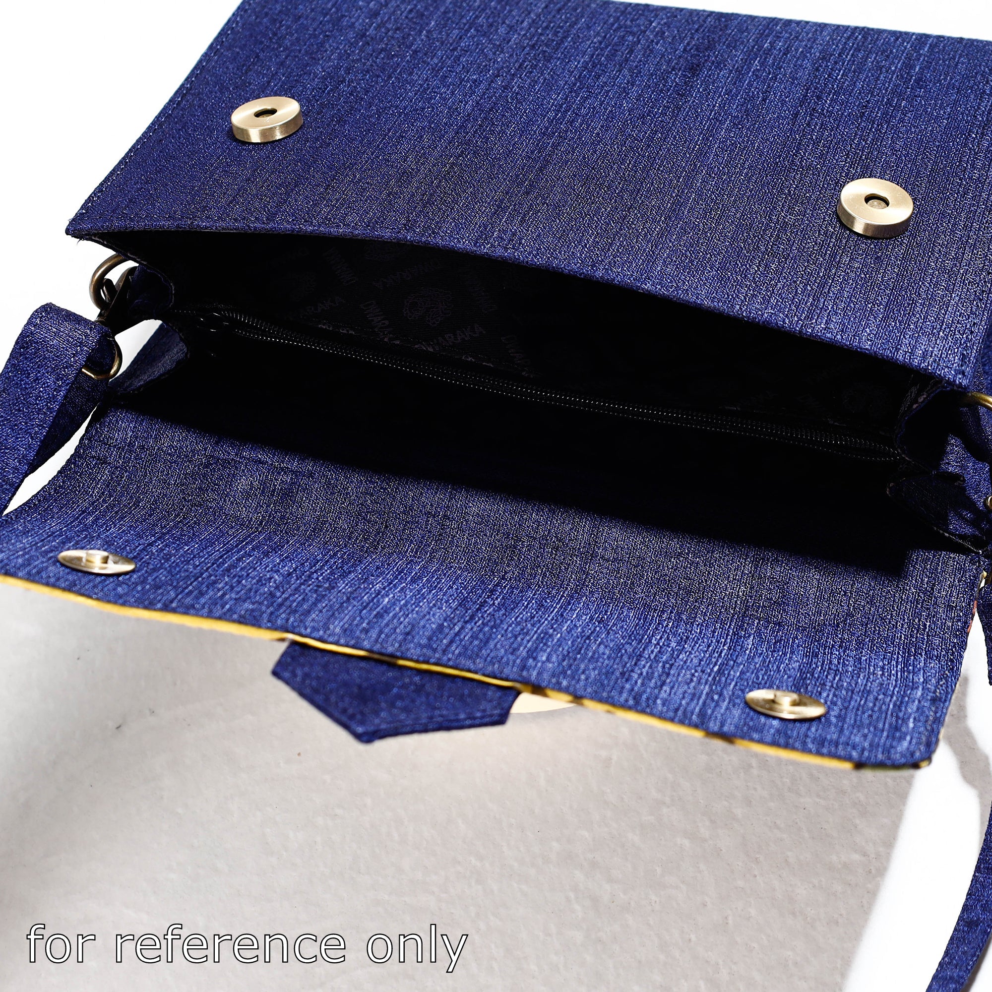 DWARAKA PLUS Black - Handpainted Kalamkari Natural Dyed Ghicha Silk Sling Bag - view 4