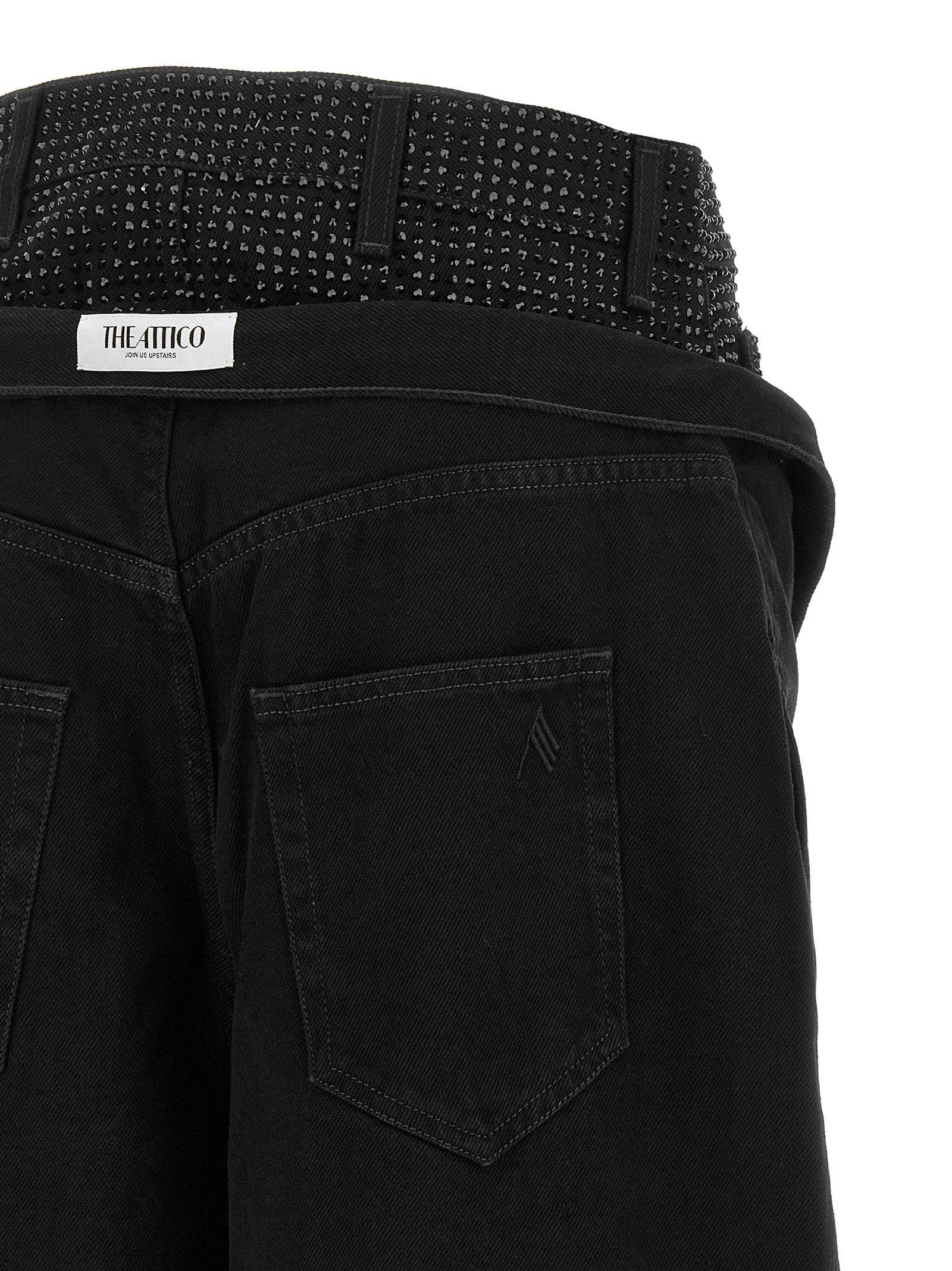 The Attico Crystal Insert Jeans – 100% cotton - view 4