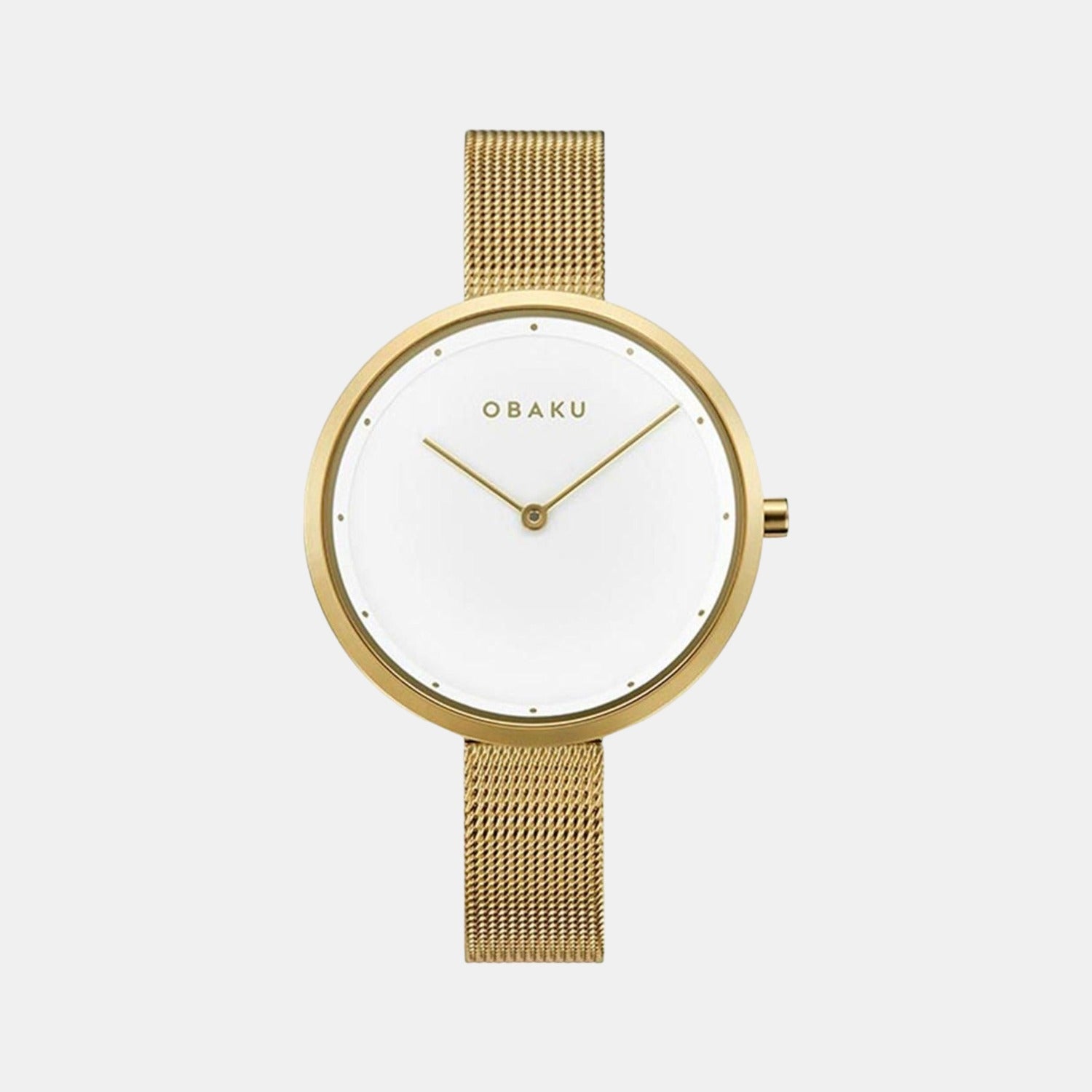 Obaku Dok Women Quartz White Dial Analog Stainless Steel Watch V227LXGIMG