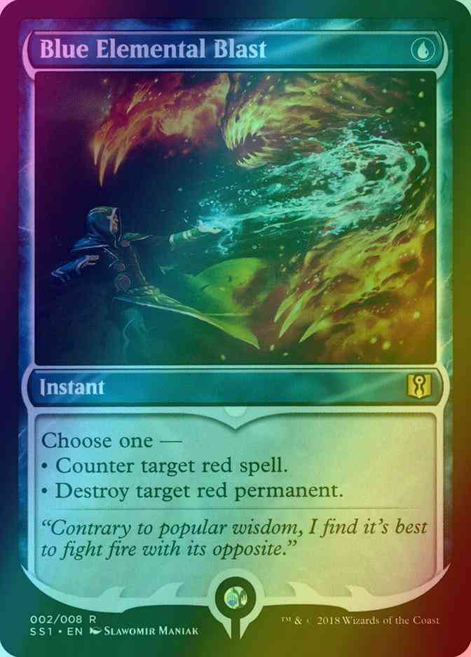 Magic Blue Elemental Blast [2] [Signature Spellbook: Jace] [Foil]