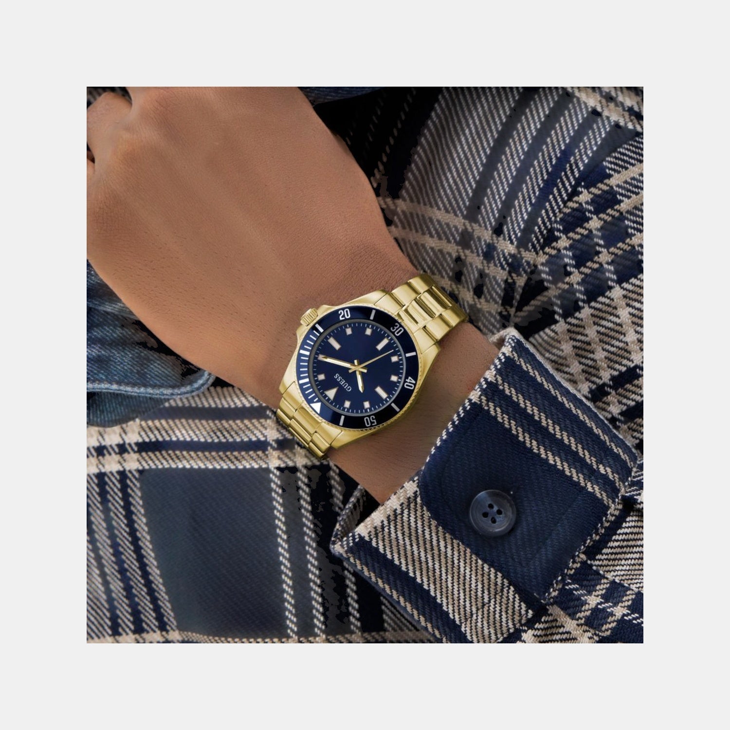 Guess Cliff Men Quartz Blue Dial Analog Stainless Steel Watch GW0968G2 - view 8