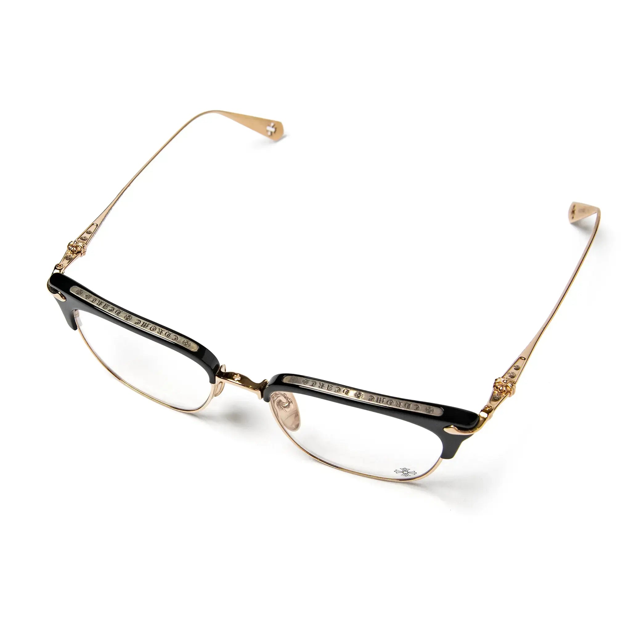 Chrome Hearts Sluntradiction Black Gold Pleated Sunglasses - view 3