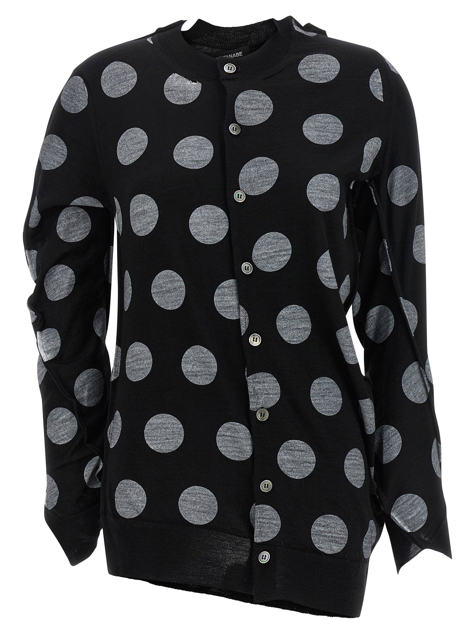 Junya Watanabe Polka Dot Maxi Cardigan – 100% wool