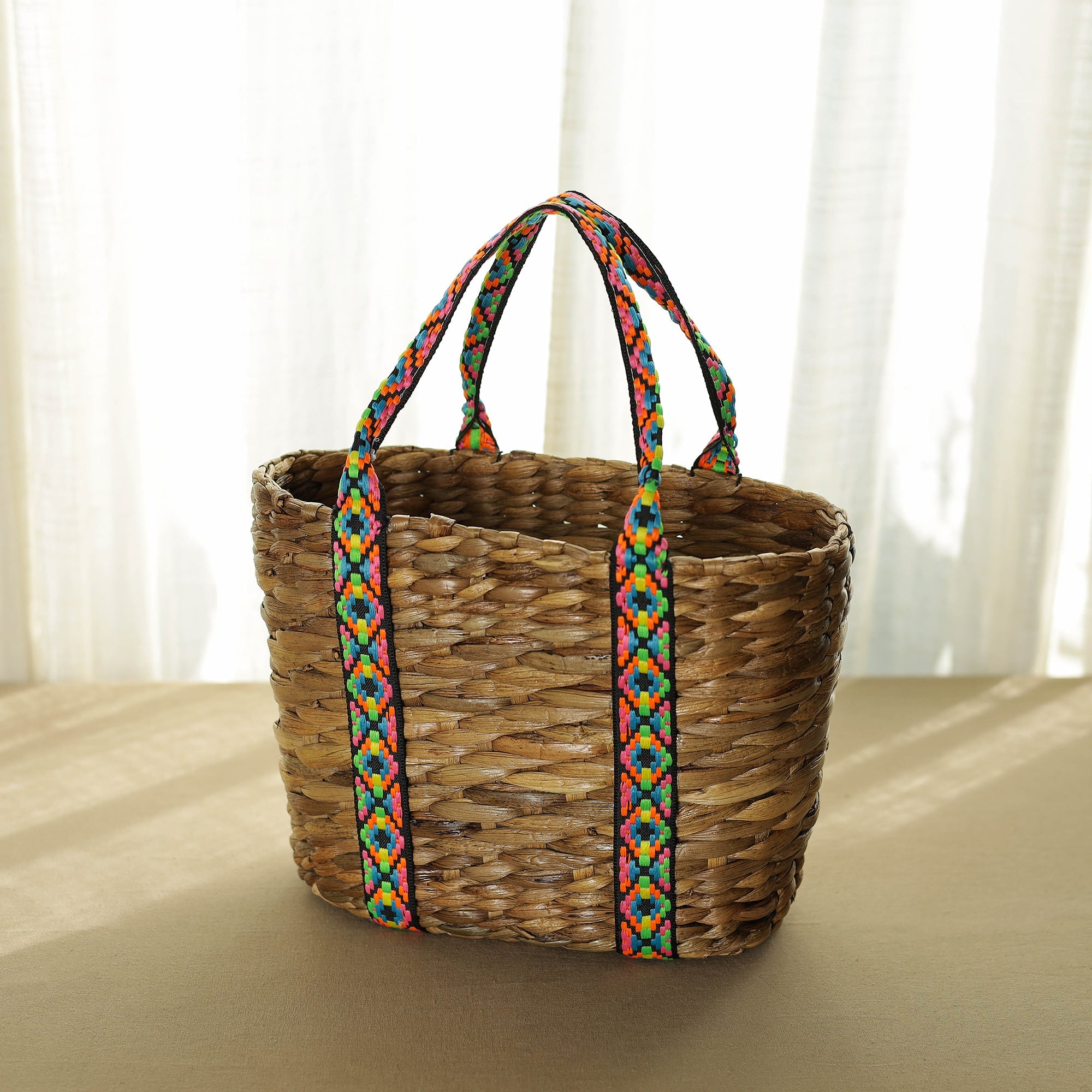 ASAMA Beige - Handwoven Water Hyacinth Hand Bag 04