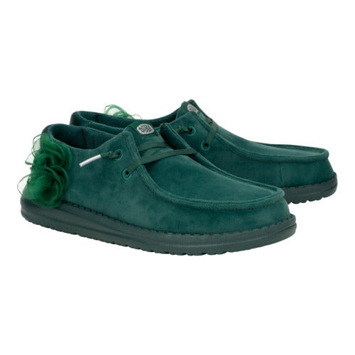 HEYDUDE shoes Wendy Velvet Rosette - Green – Women's - view 2