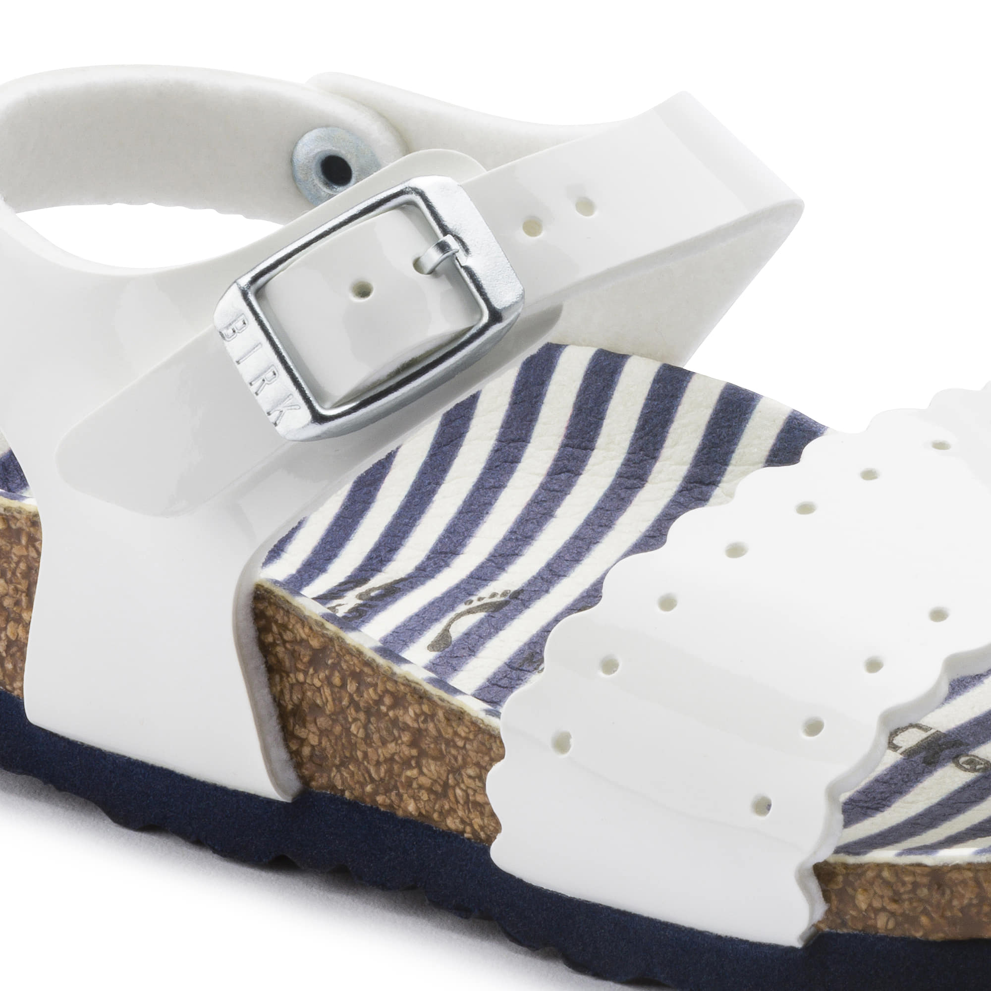 Birkenstock Mila Kids Birko-Flor – White White/Nautical Stripes - view 5