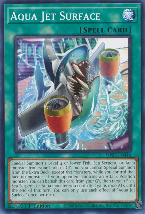 Yu-Gi-Oh! Aqua Jet Surface - MP25-EN416 - Common - 1st Edition