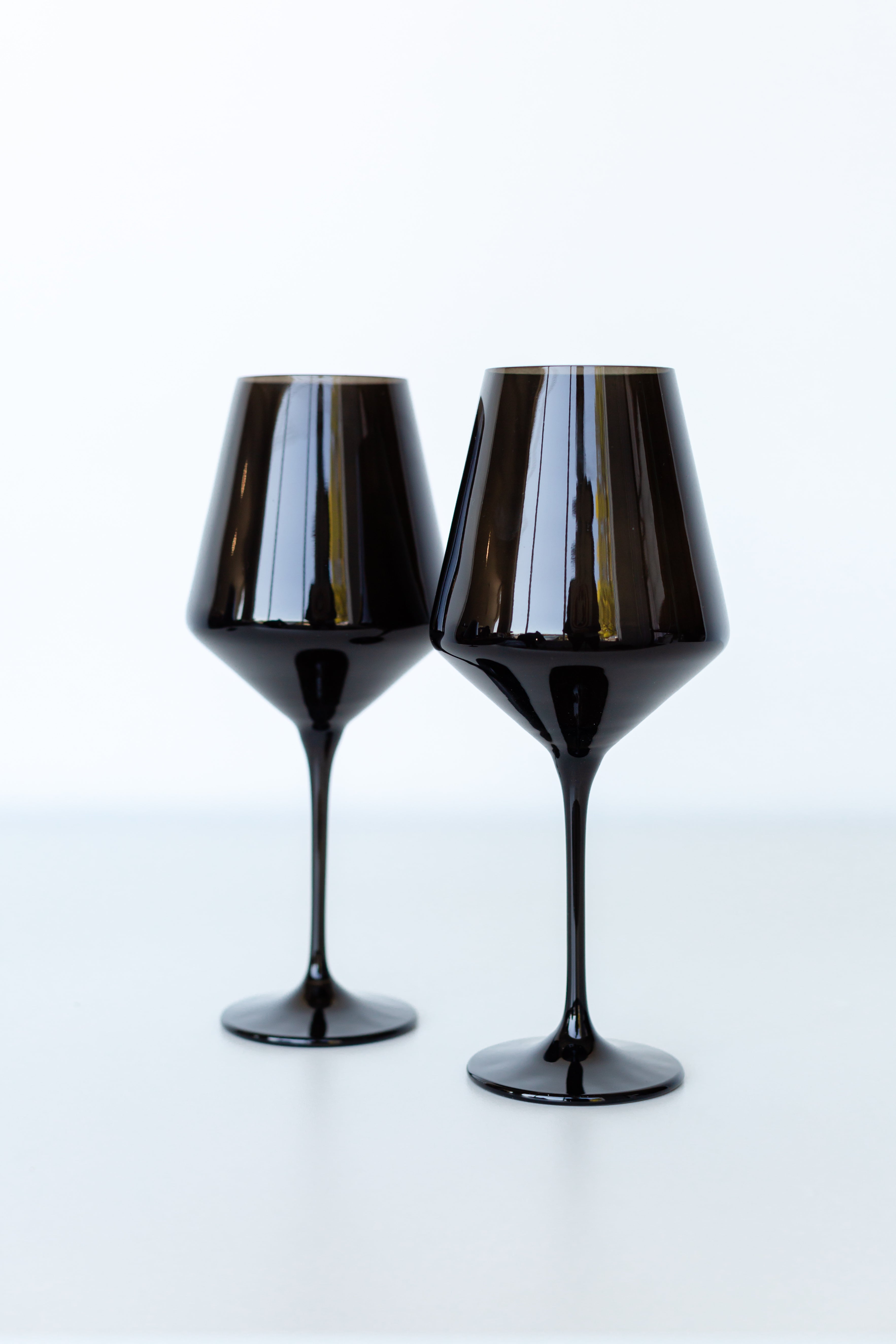 Estelle Colored Glass Estelle Colored Wine Stemware - Set of 2 {Black}
