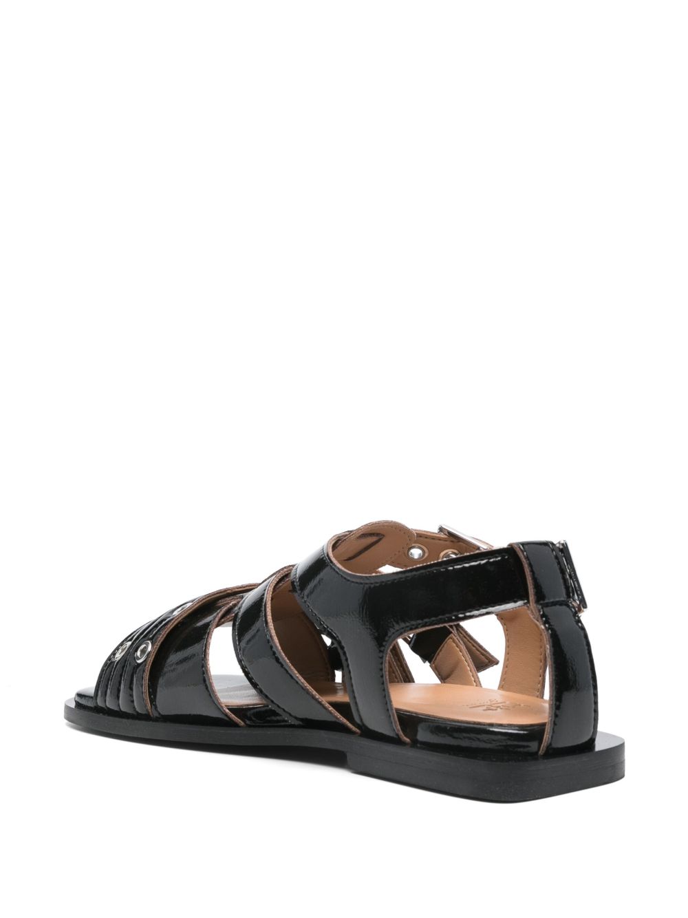 Ganni eyelet-detailing sandals – Outer: Polyurethane 100% - view 2