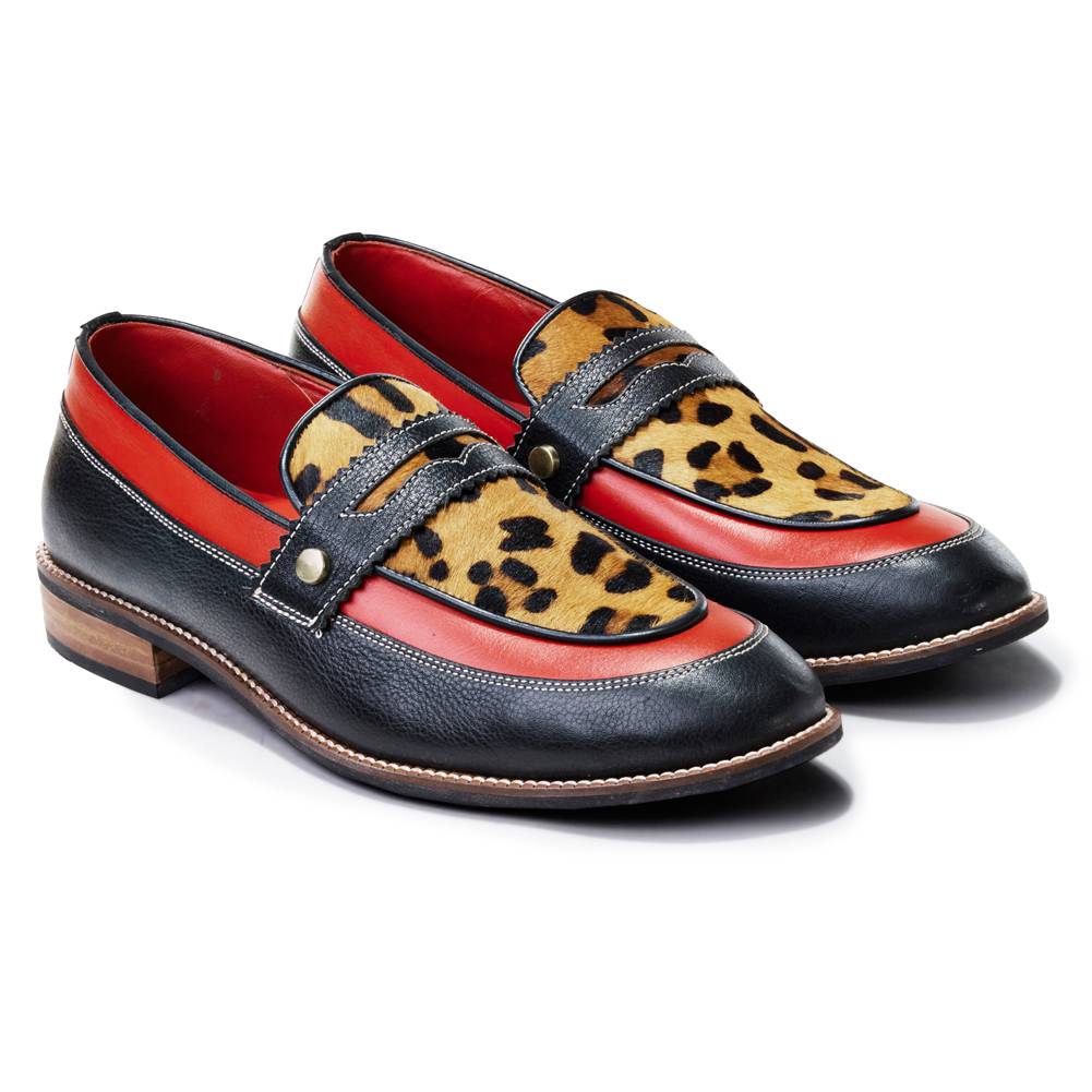Banjaaran India Leopard Loafers Men