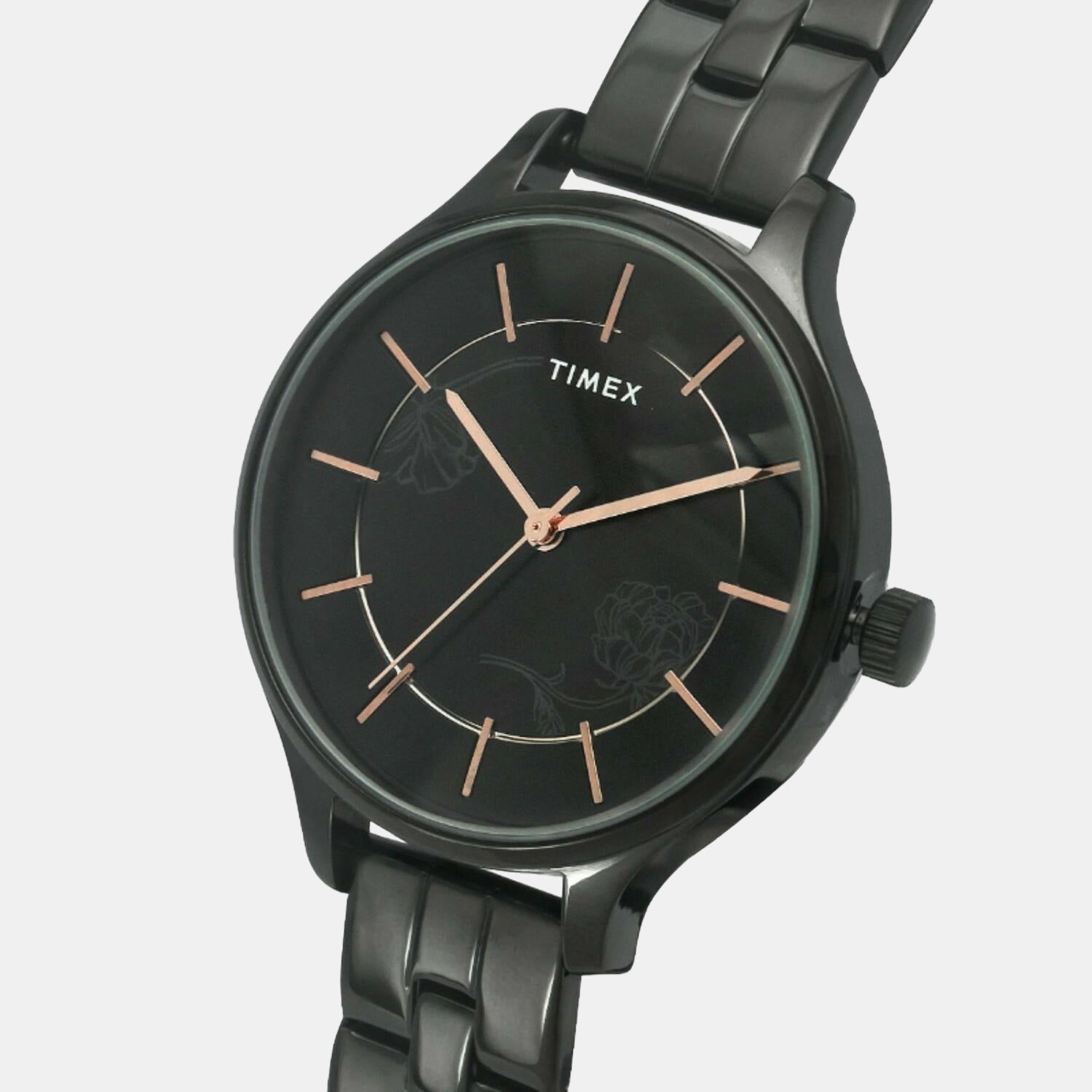 Timex Fashion Women Quartz Black Dial Analog Stainless Steel Watch TWEL14809 - view 2