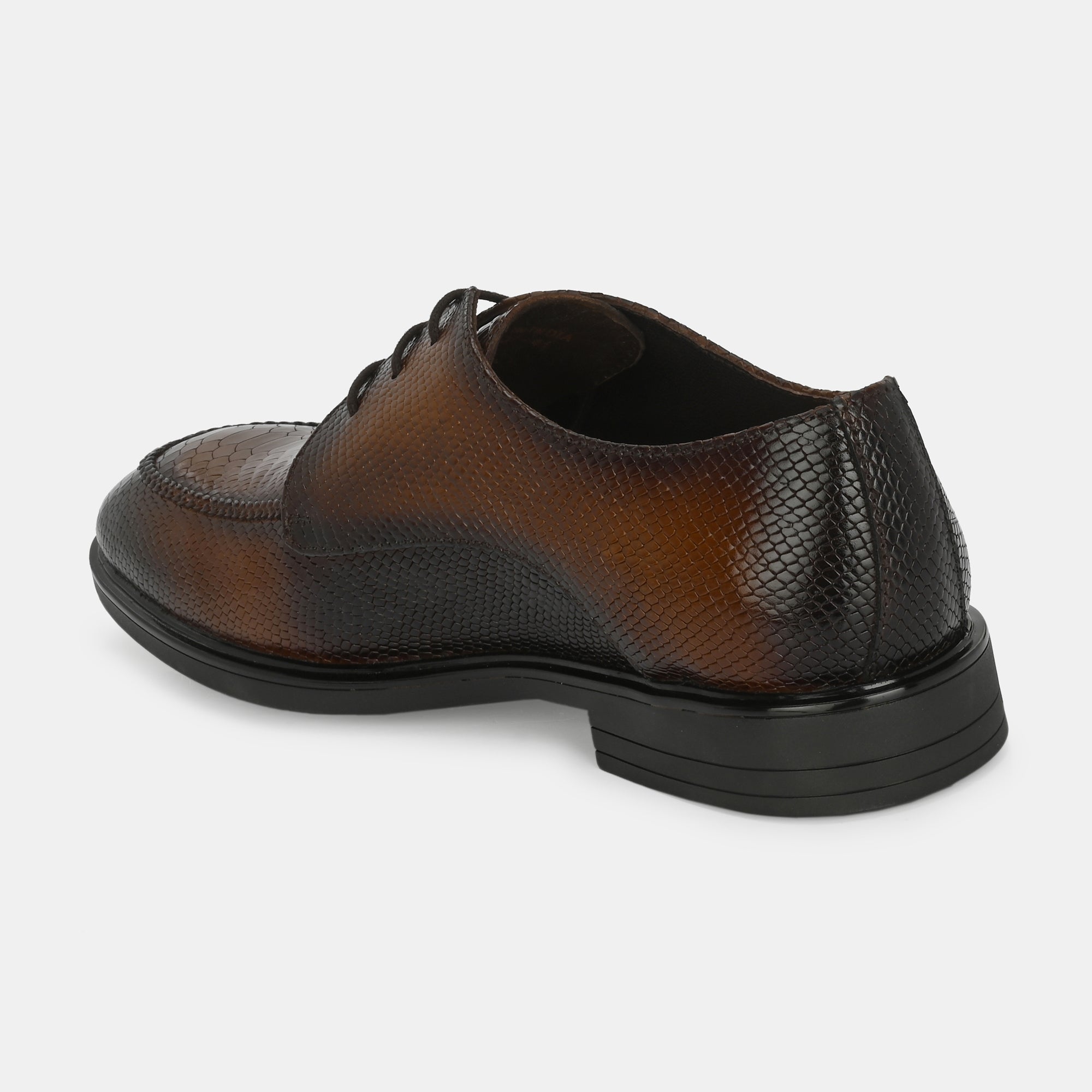 Tan Textured Lace-Up Shoes by Lafattio - view 6