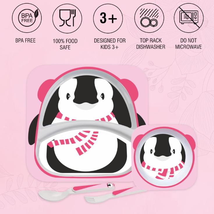Cello Kids Penguin Meal Set – Pink - view 3
