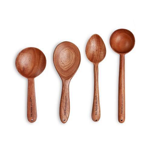 The Indus Valley 100% Natural Neem Wood Cooking & Serving Spoons/Spatula/Ladles, Set of 4, Toxin-free, Anti-microbial - view 2