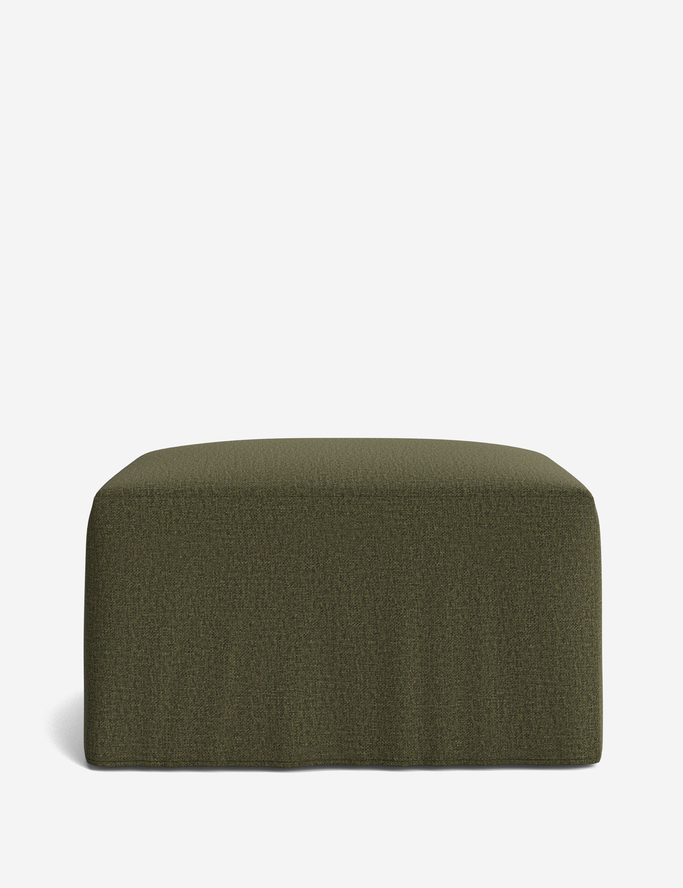 Lulu and Georgia Portola Slipcover Ottoman - view 25