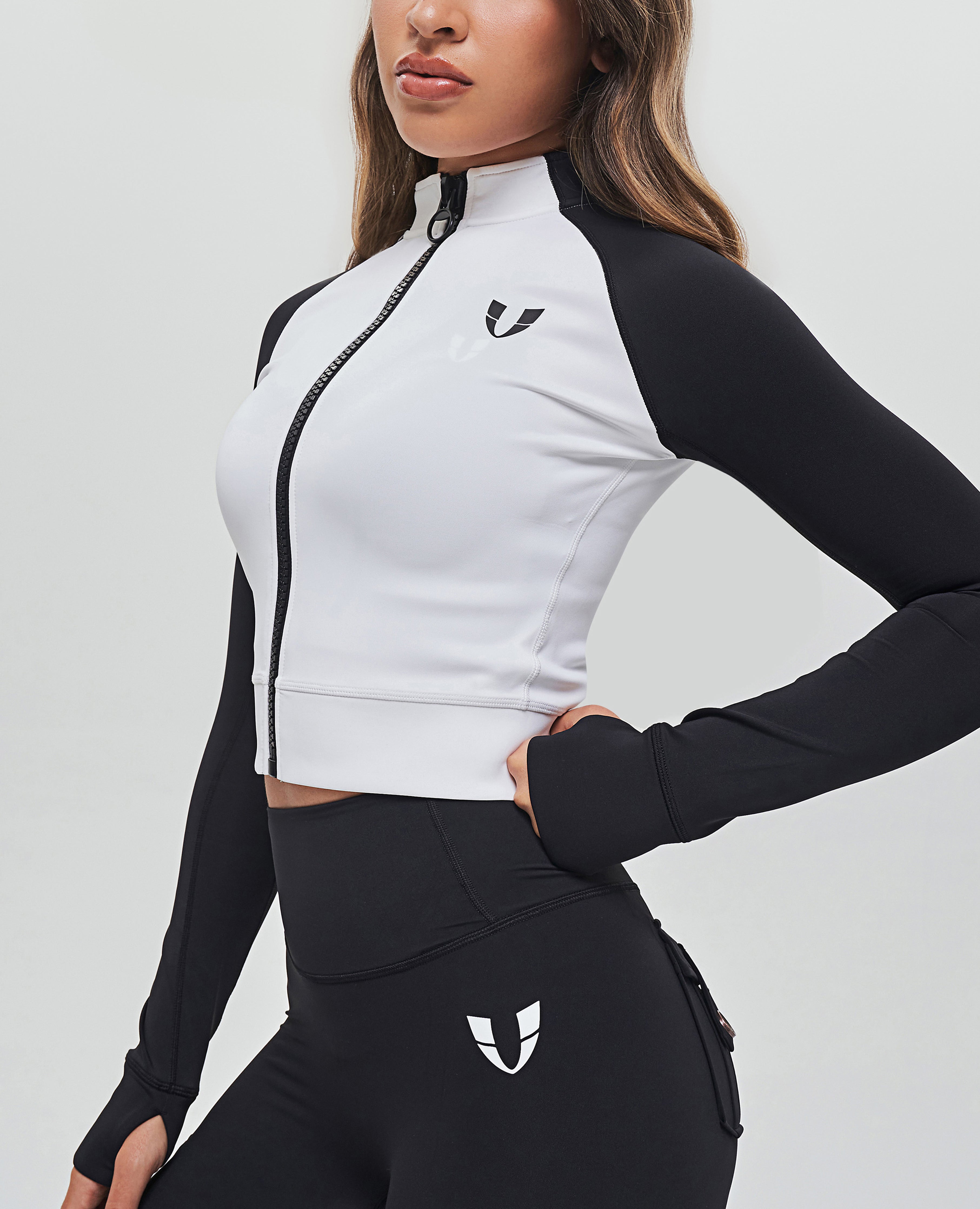 FIRM ABS Color Block Jacket - Black And White - view 3